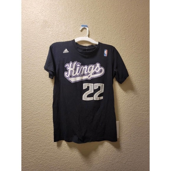 Adidas Mens Kings Black T-Shirt NBA Thomas 22 Short Sleeve Size Small - Picture 1 of 3